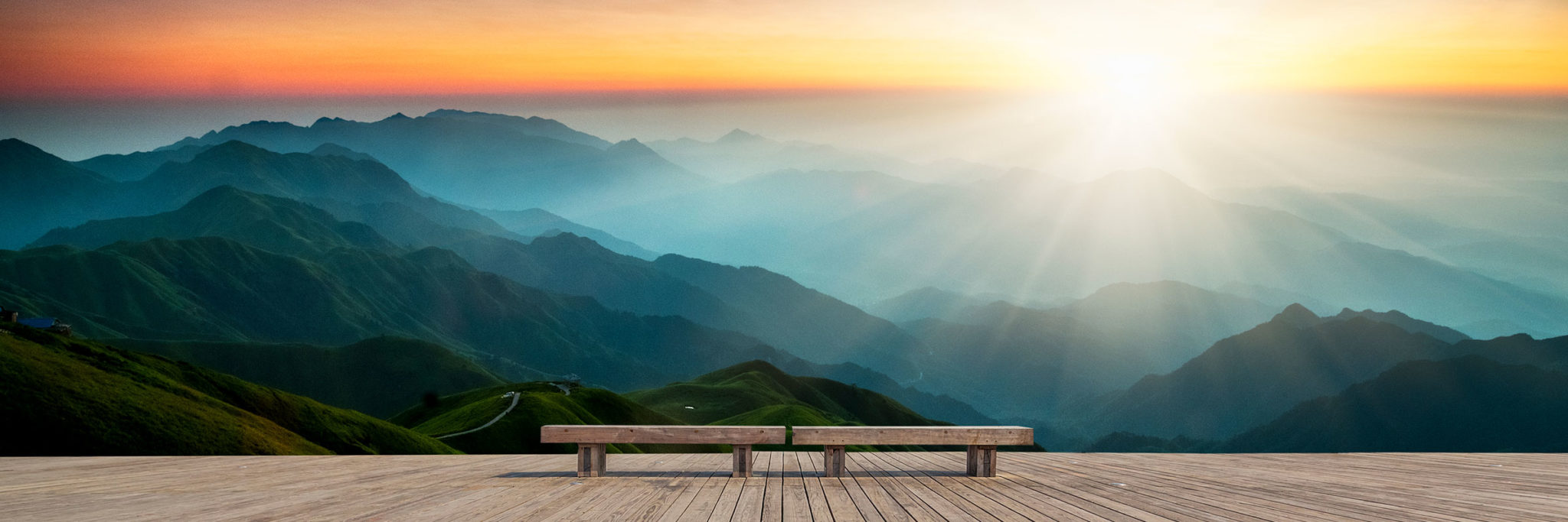 Zen Mountain Sunset
